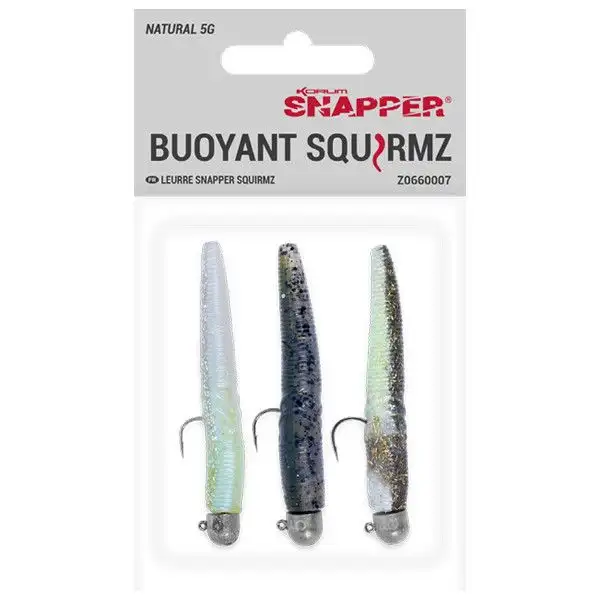 Budget 🔔 Korum Snapper Squirmz, Schwimmender Gummiköder ❤️